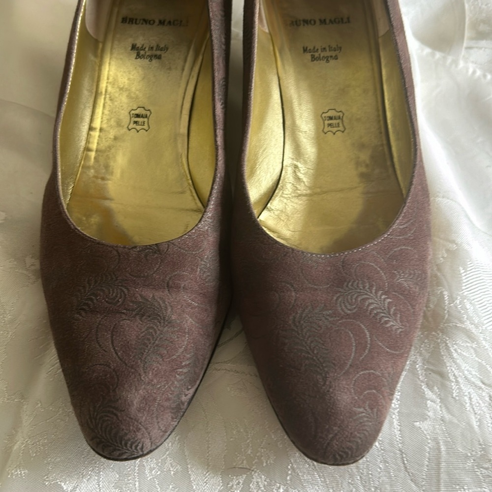 - Vintage Bruno Magli printed suede 8